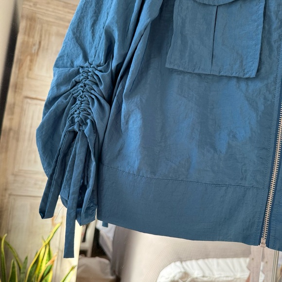 Cinq à Sept Women’s Designer Teal Utility Jacket Size 6 Blue Dale - Picture 4 of 8